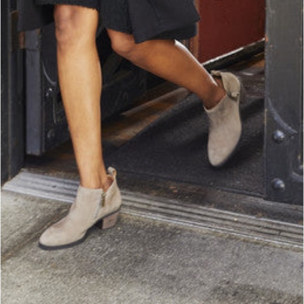 Vionic Waterproof Cecily Suede Ankle Boots Stone WIDE